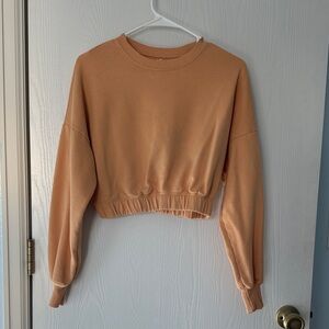 Hollister Peach Cropped Sweatshirt